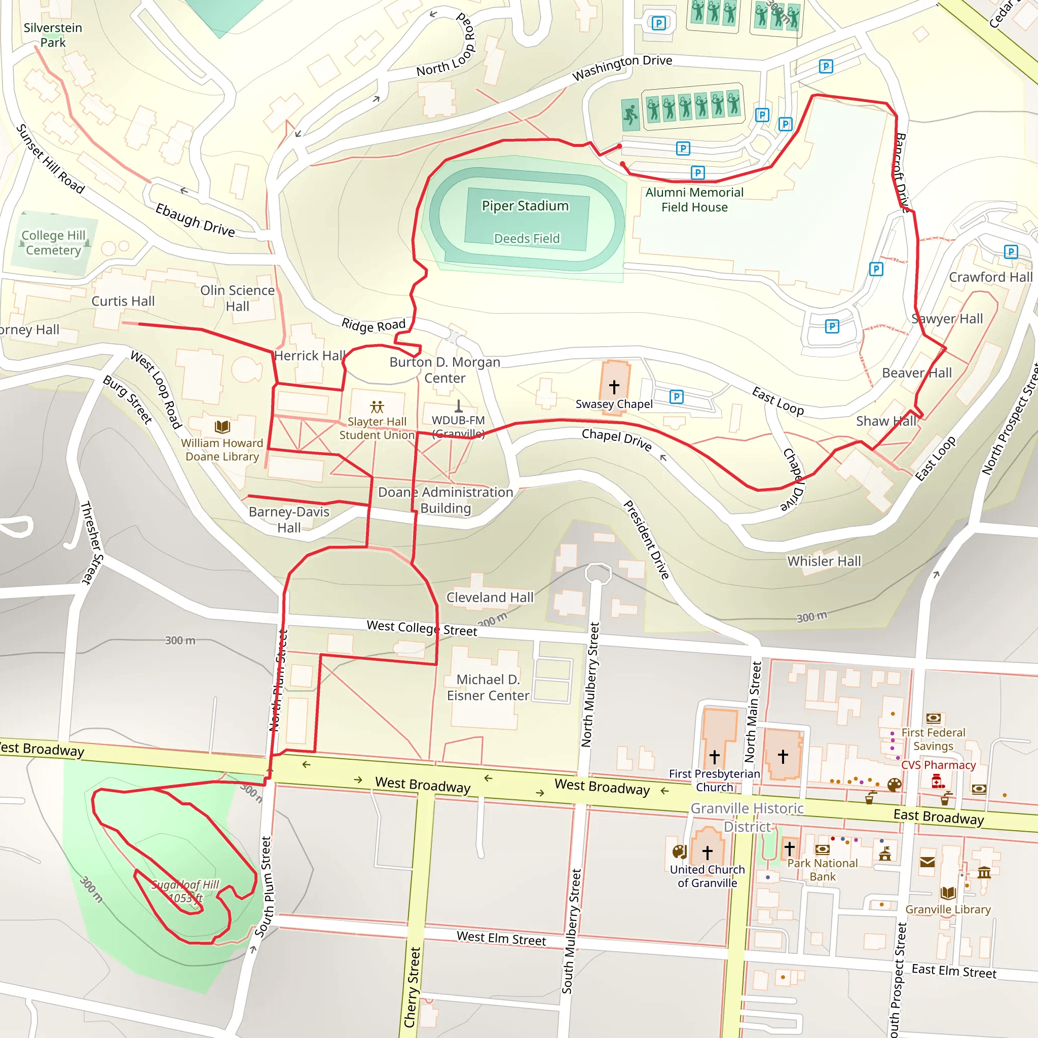 Sugarloaf Hill and Deeds Field Loop mobile static map