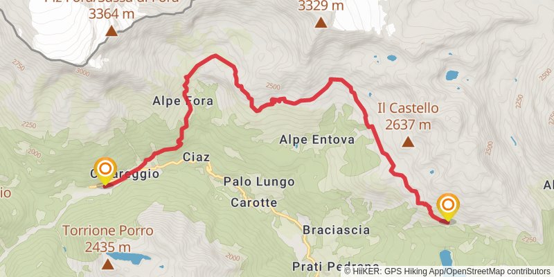 Alta Via Valmalenco stage 3 Map