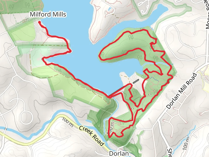 Yellow Trail Loop from Milford Mills