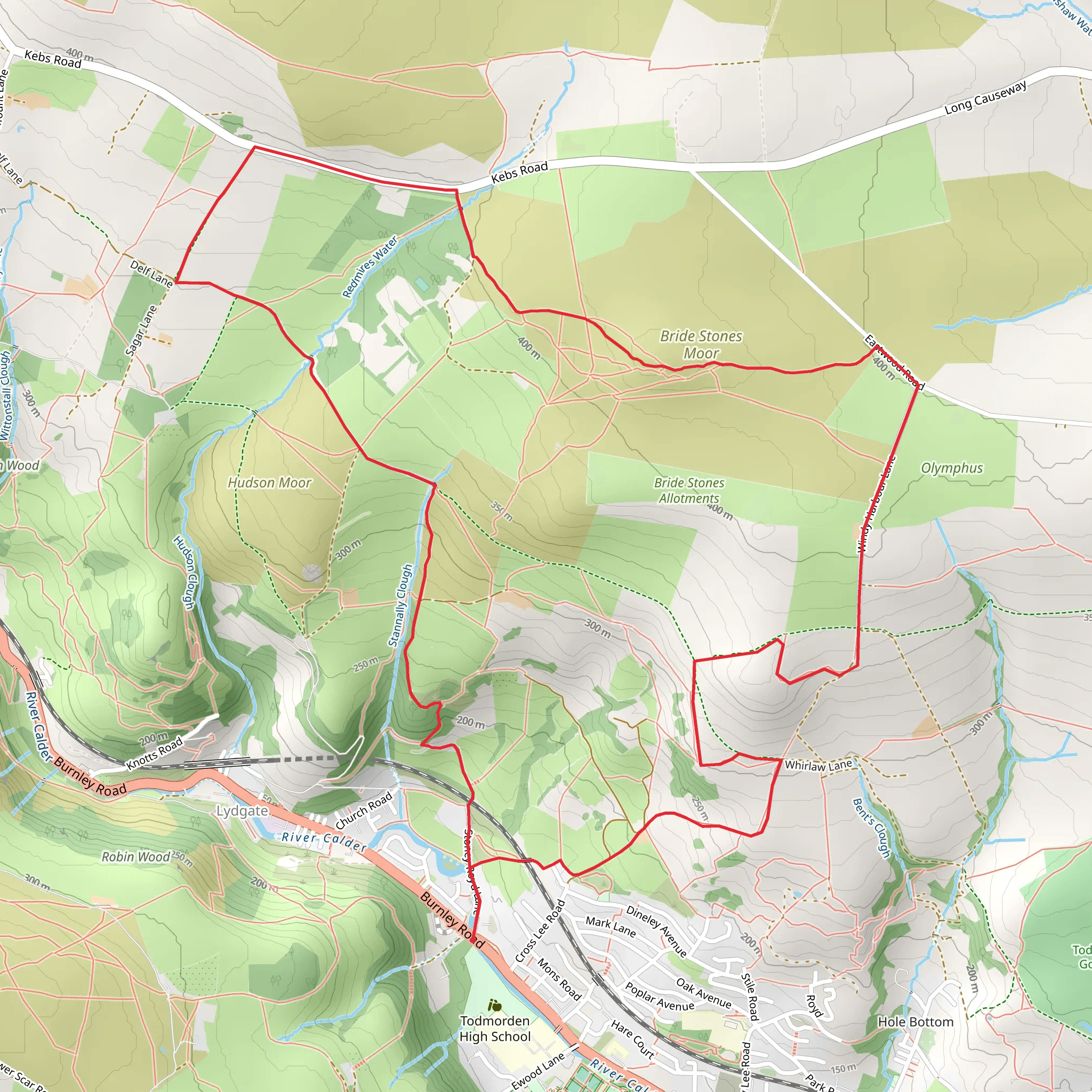 Harley Wood - Hawk Stones and Great Bride Stones mobile static map