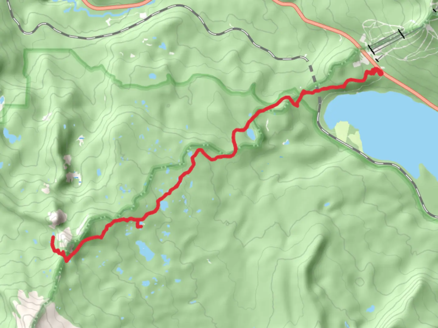 An image depicting the trail Hidden Lake, Lils Lake and Mount Yoran via PCT and its surrounding area.