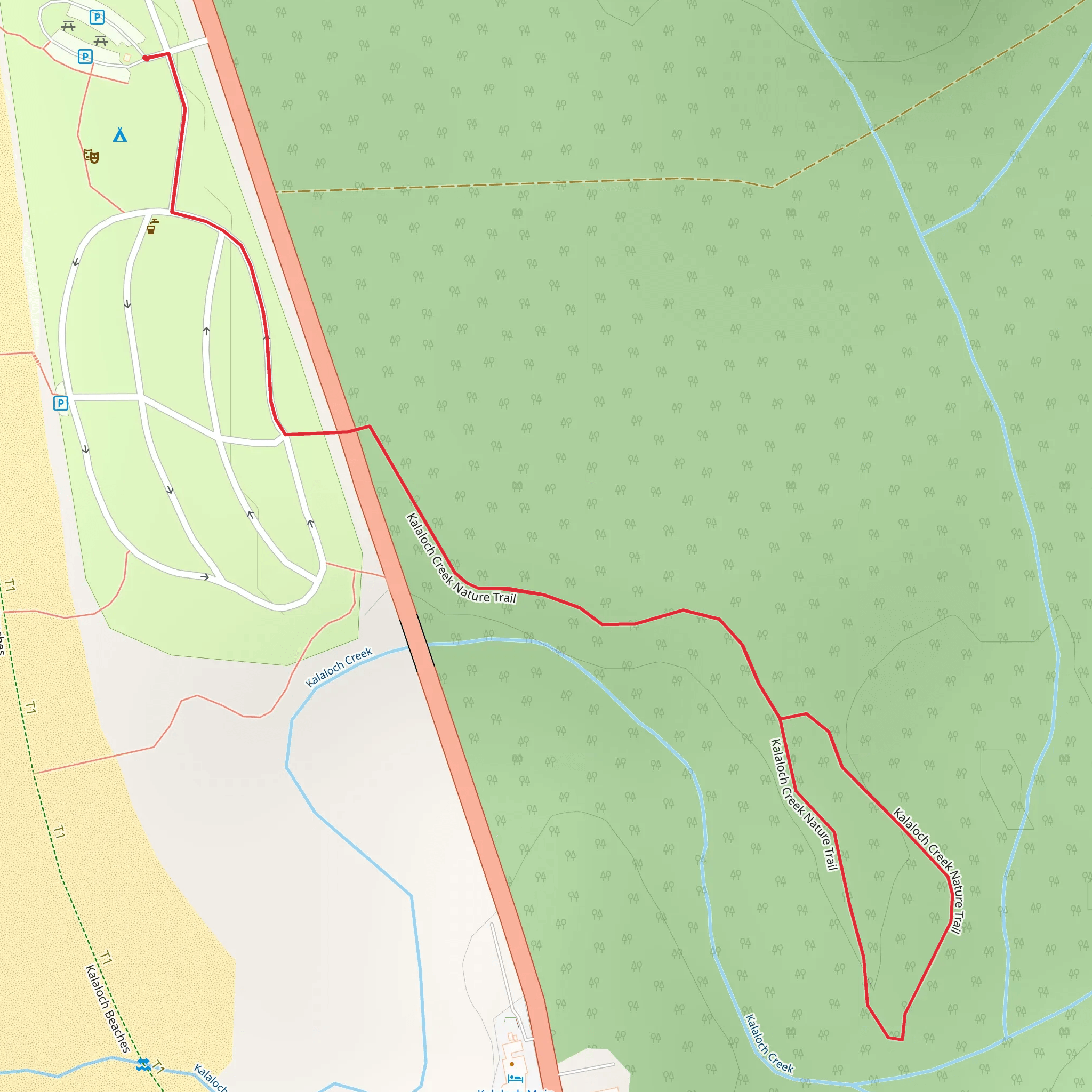 Kalaloch Creek Nature Trail mobile static map