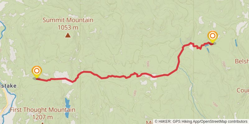 Ultra Pedestrian North Loop stage 234 Map