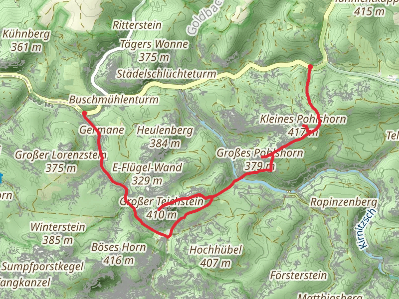 Raumicht Muhle to Neumannmuhle Walk via Großes and Teichstein