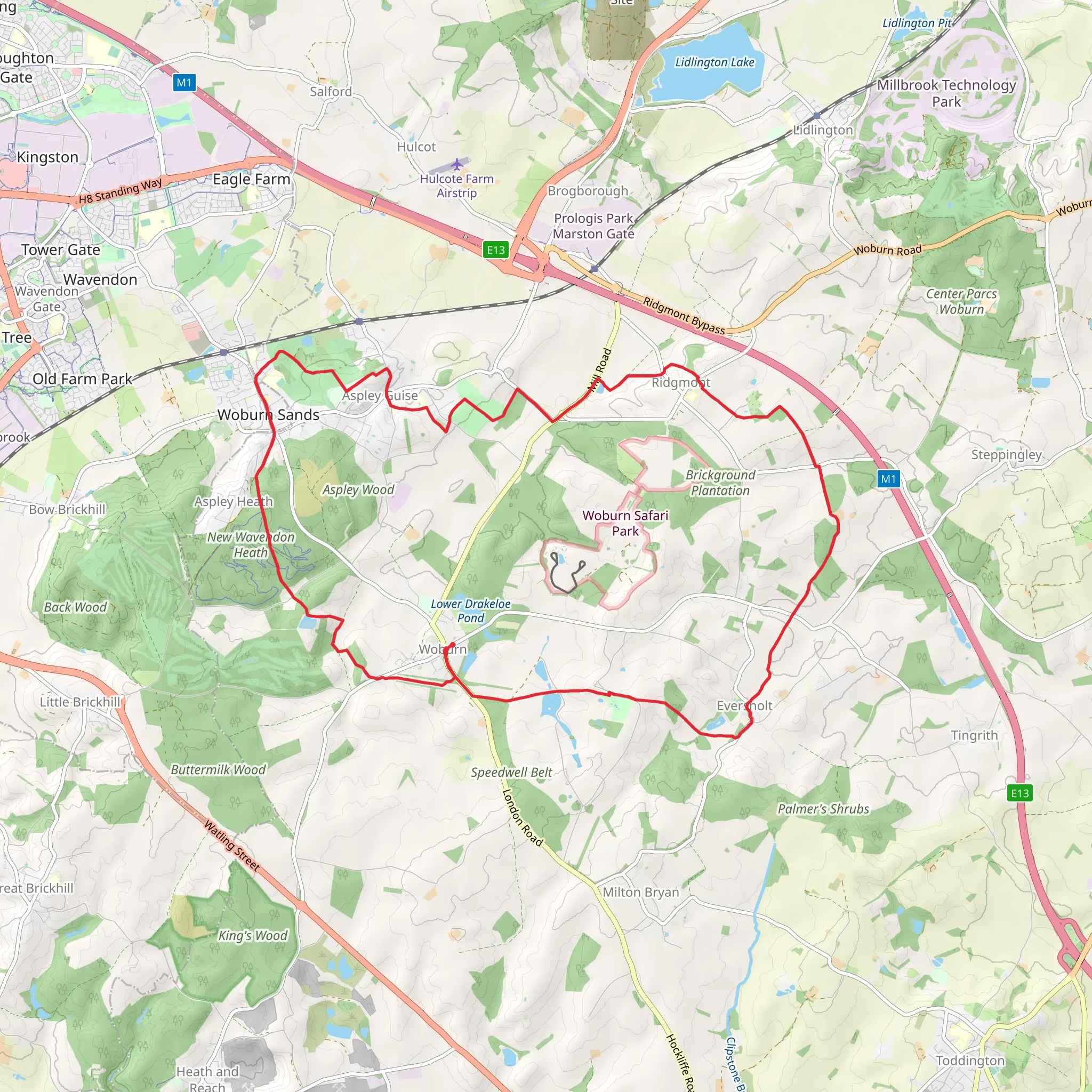 Seven Parishes from Woburn Sands mobile static map