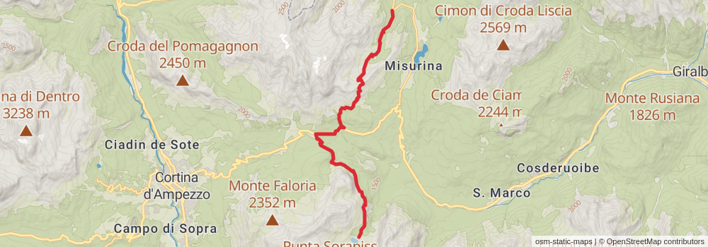 Alta Via 3 stage 4 Map