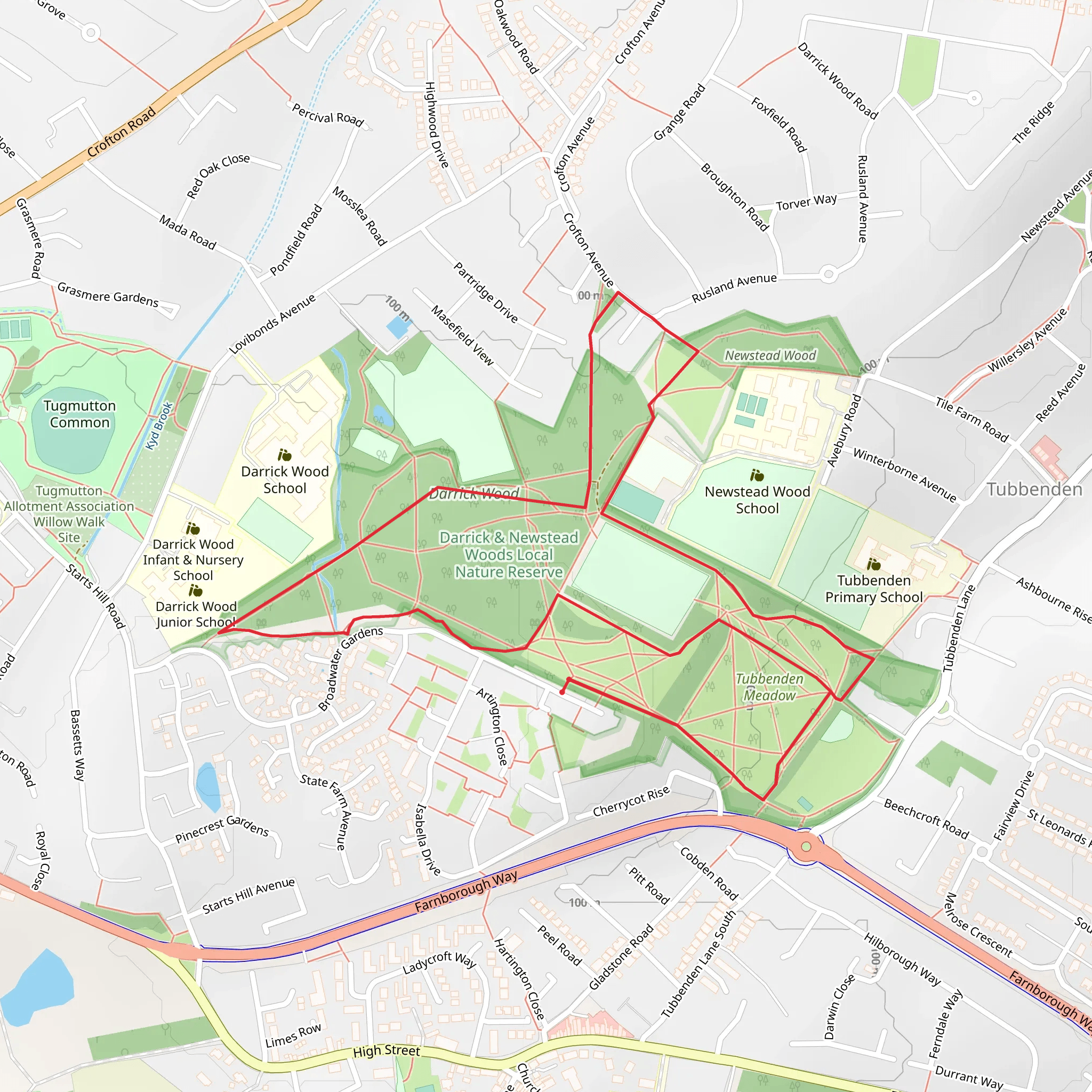 Darrick Wood Loop mobile static map