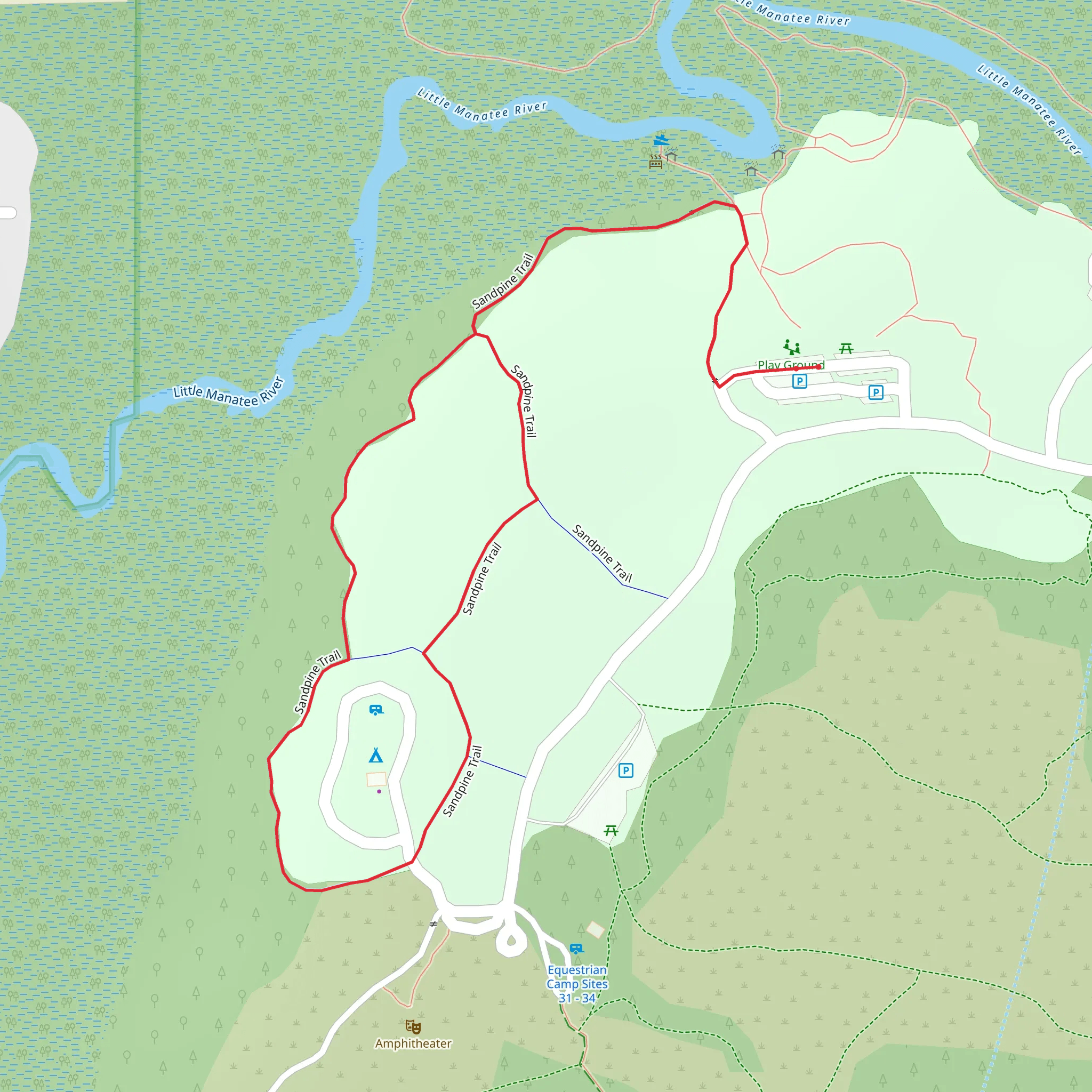Sandpine Trail Loop mobile static map