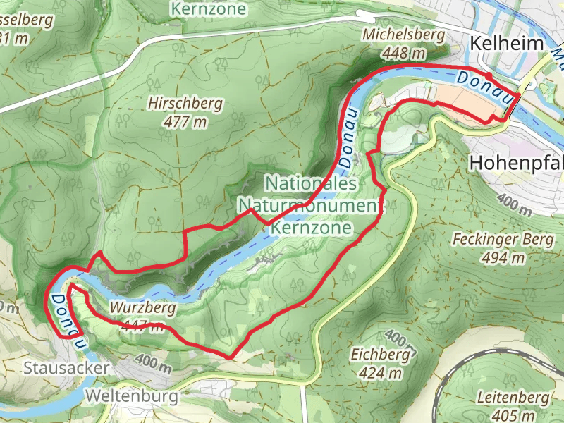Altmühltal Panoramaweg and Donau Panoramaweg mobile static map