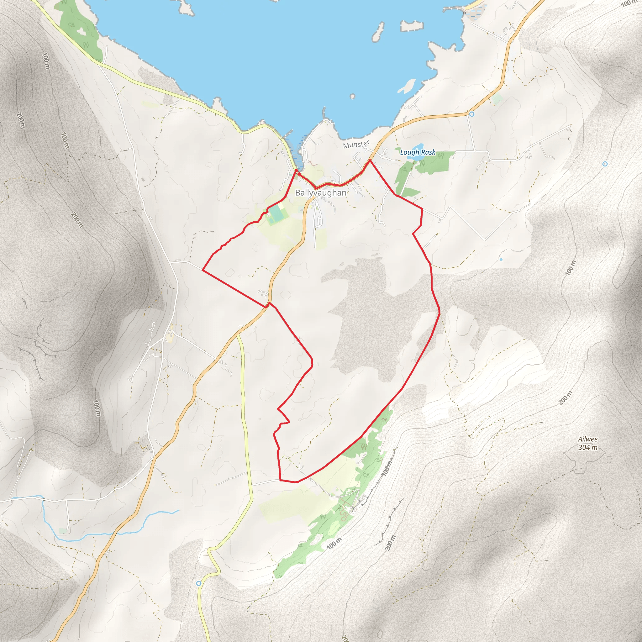 Ballyvaughan - Wood Loop mobile static map