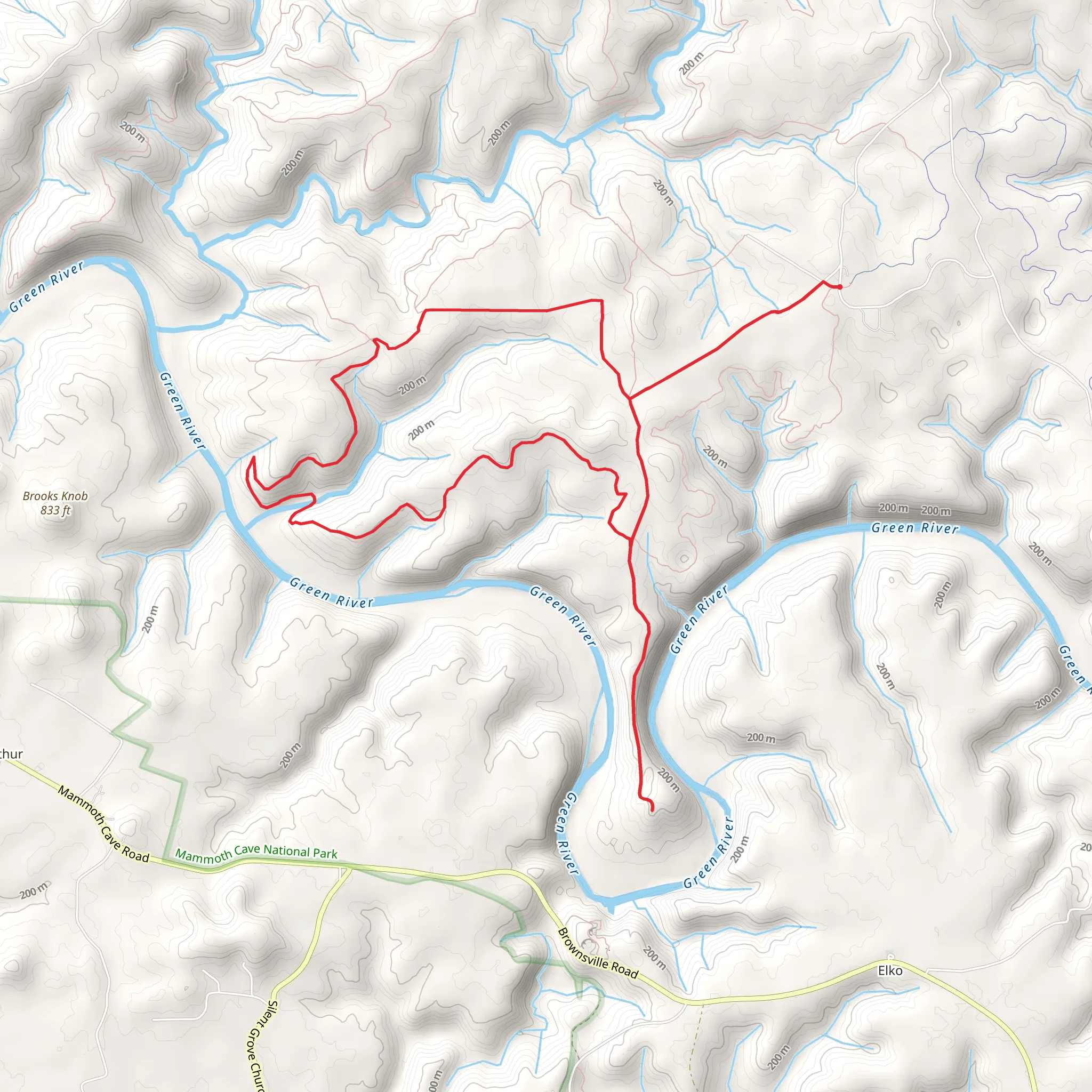 Buffalo Creek, Sal Hollow and Turnhole Bend Loop Trail mobile static map
