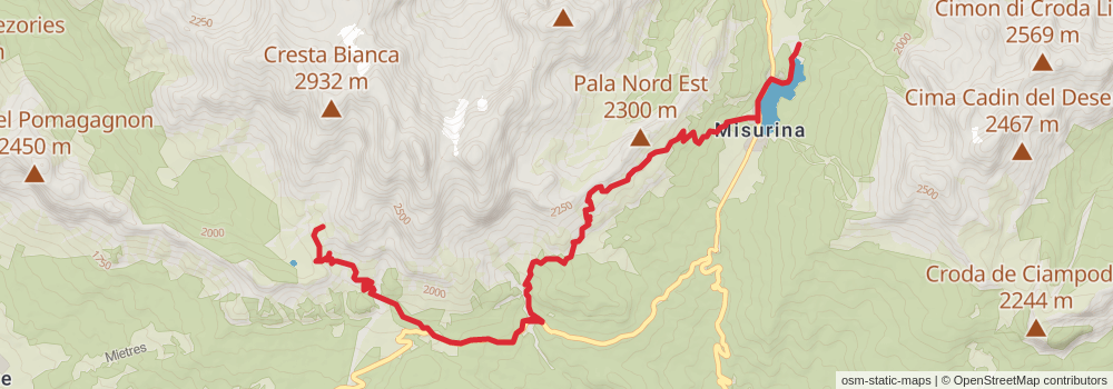 Sentiero Italia - Alps Section stage 35 Map