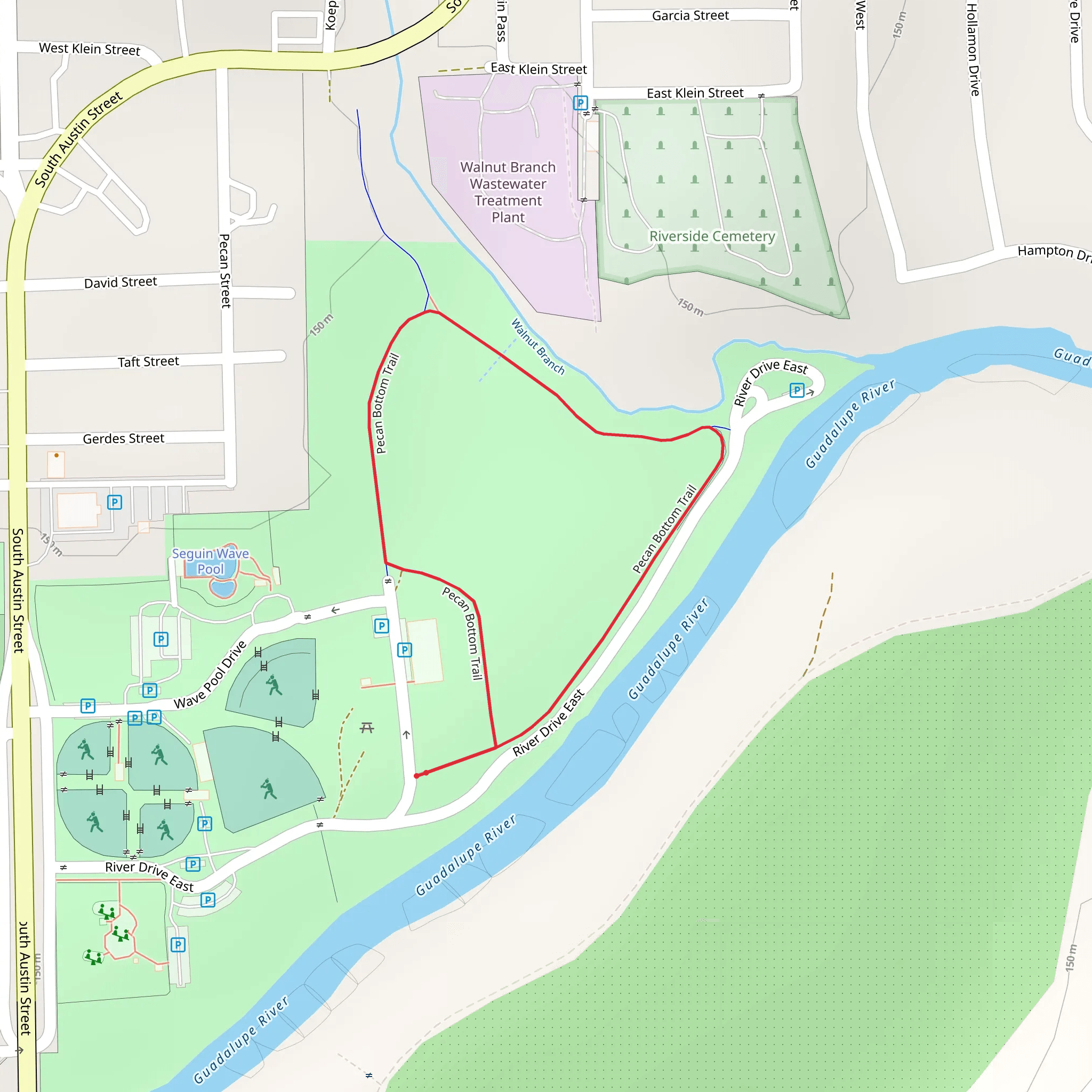 Pecan Bottom Trail mobile static map