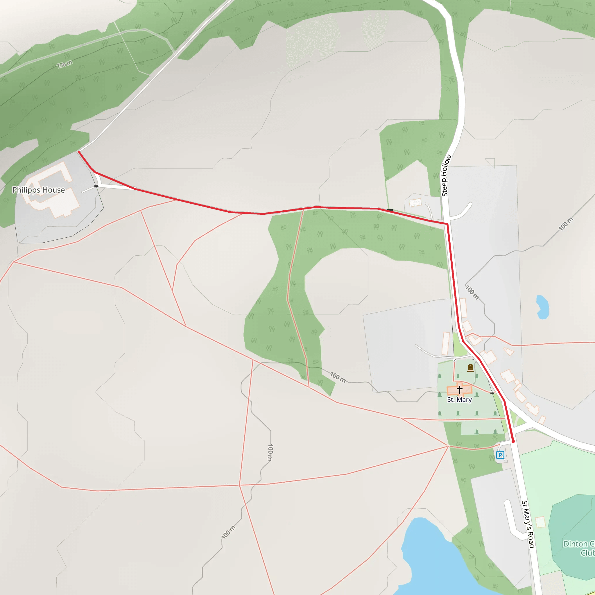 Dinton Park Walk mobile static map