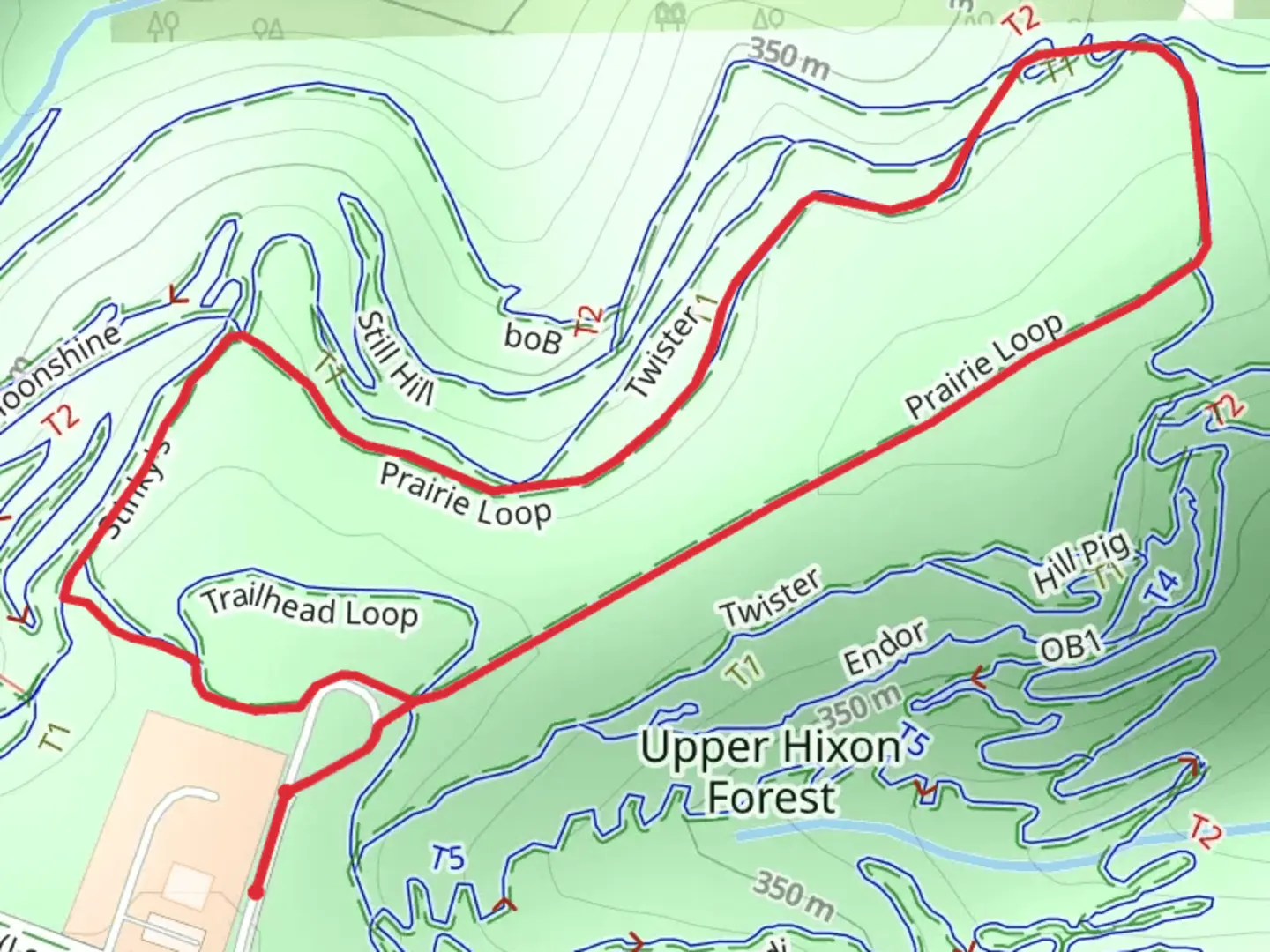 An image depicting the trail Prairie Loop and its surrounding area.