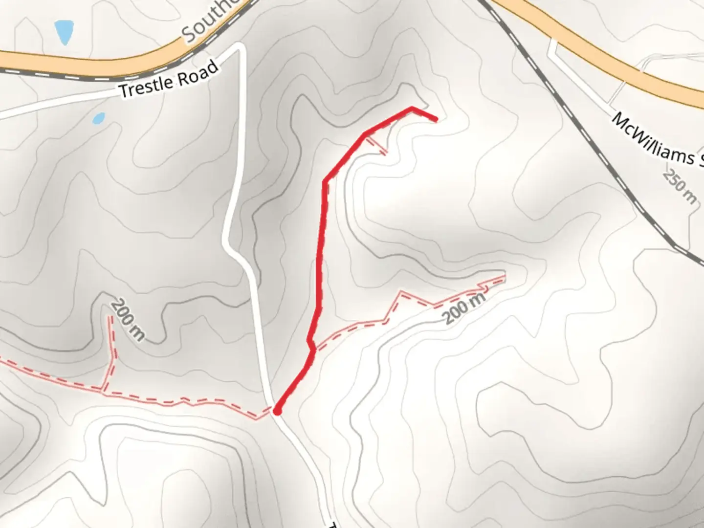 An image depicting the trail Ravine Arch via Yellow Birch Ravine and its surrounding area.