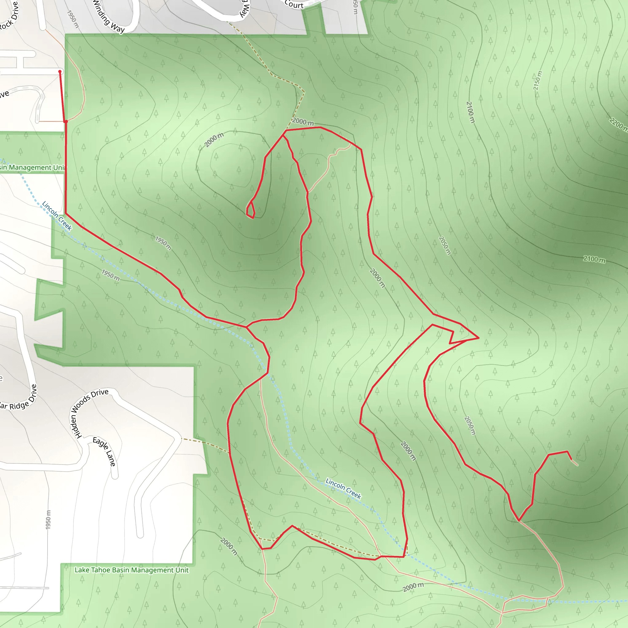 Lincoln Creek Loop mobile static map