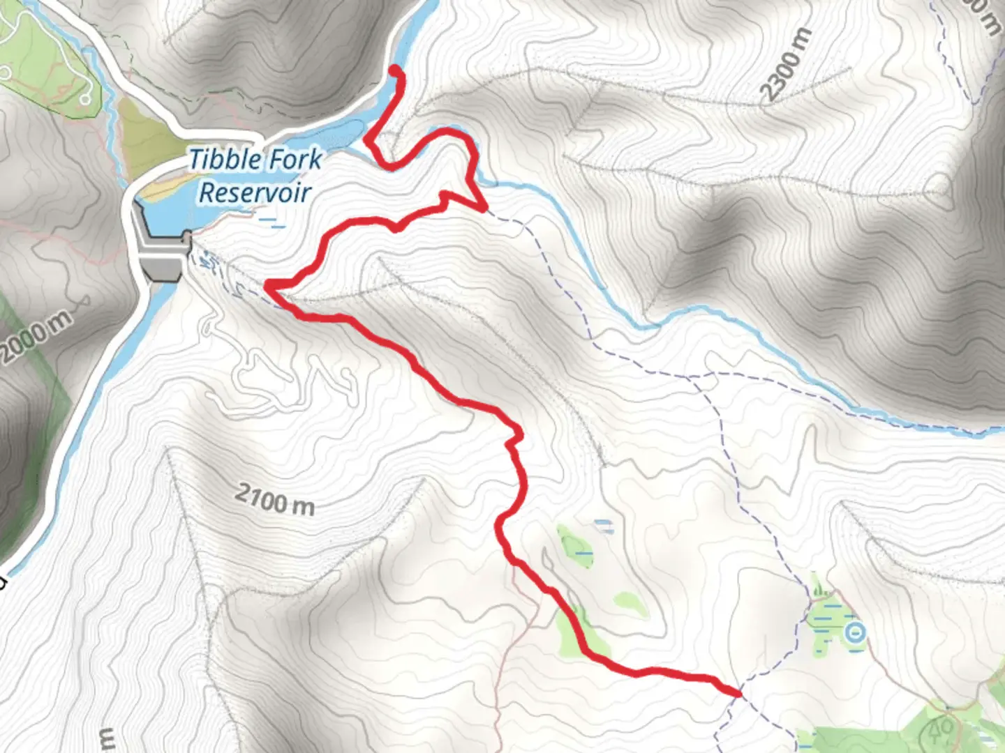 An image depicting the trail Tibble Fork Trail and its surrounding area.