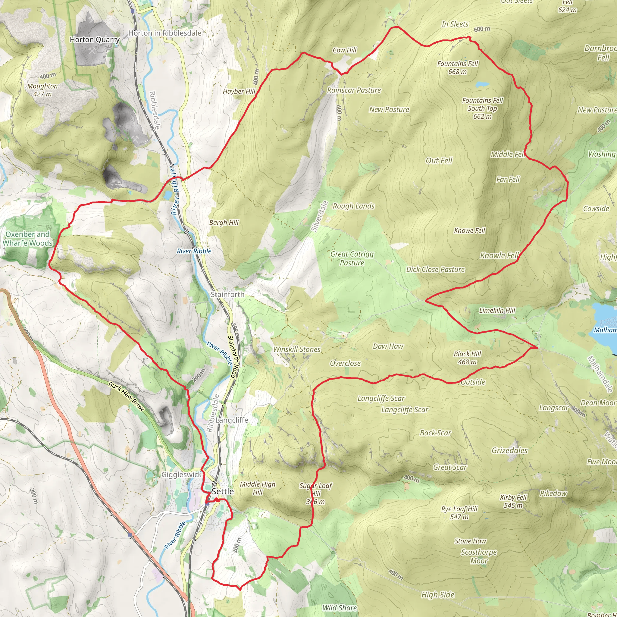 North Yorkshire Loop in Settle mobile static map