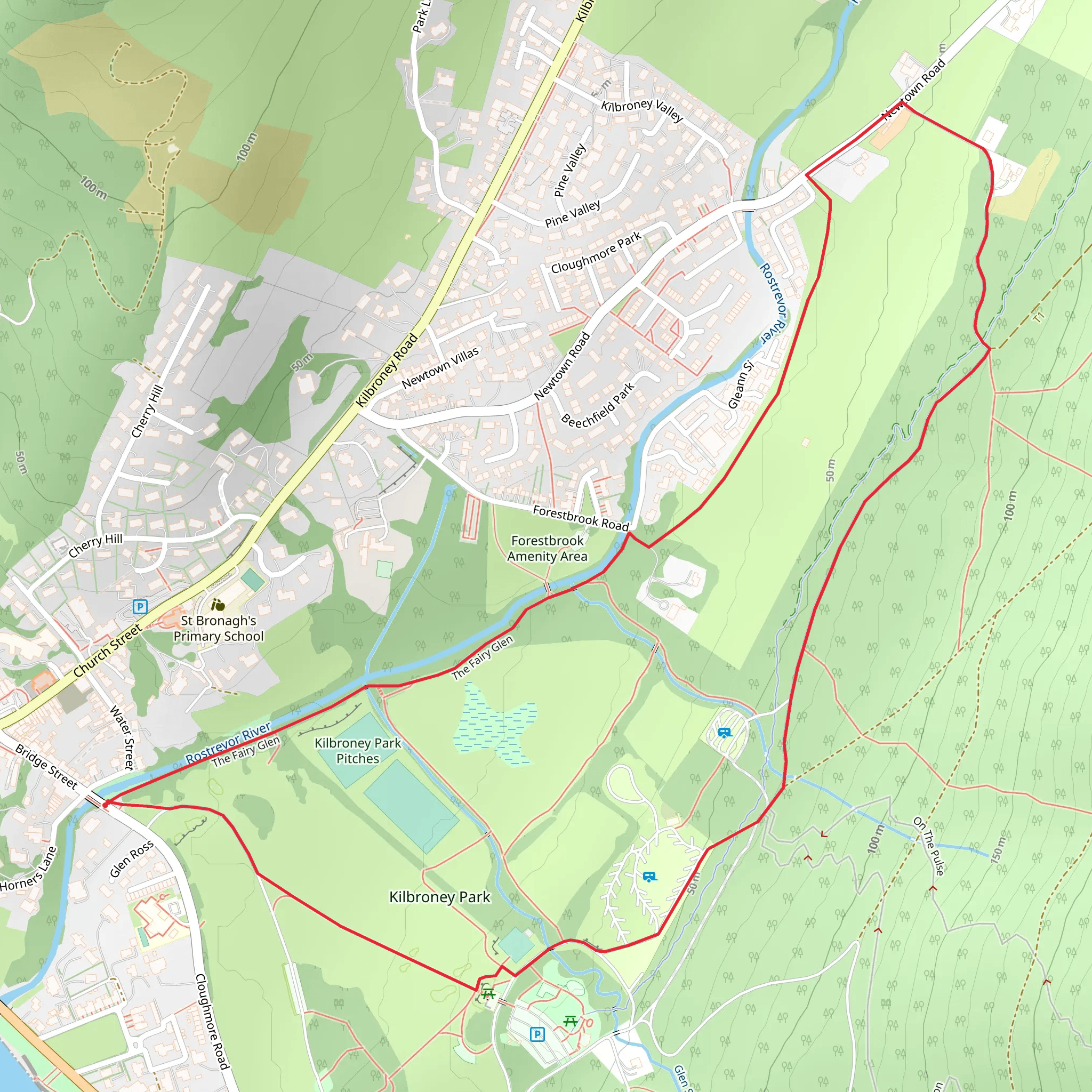 Fairy Glen - Circular Walk mobile static map