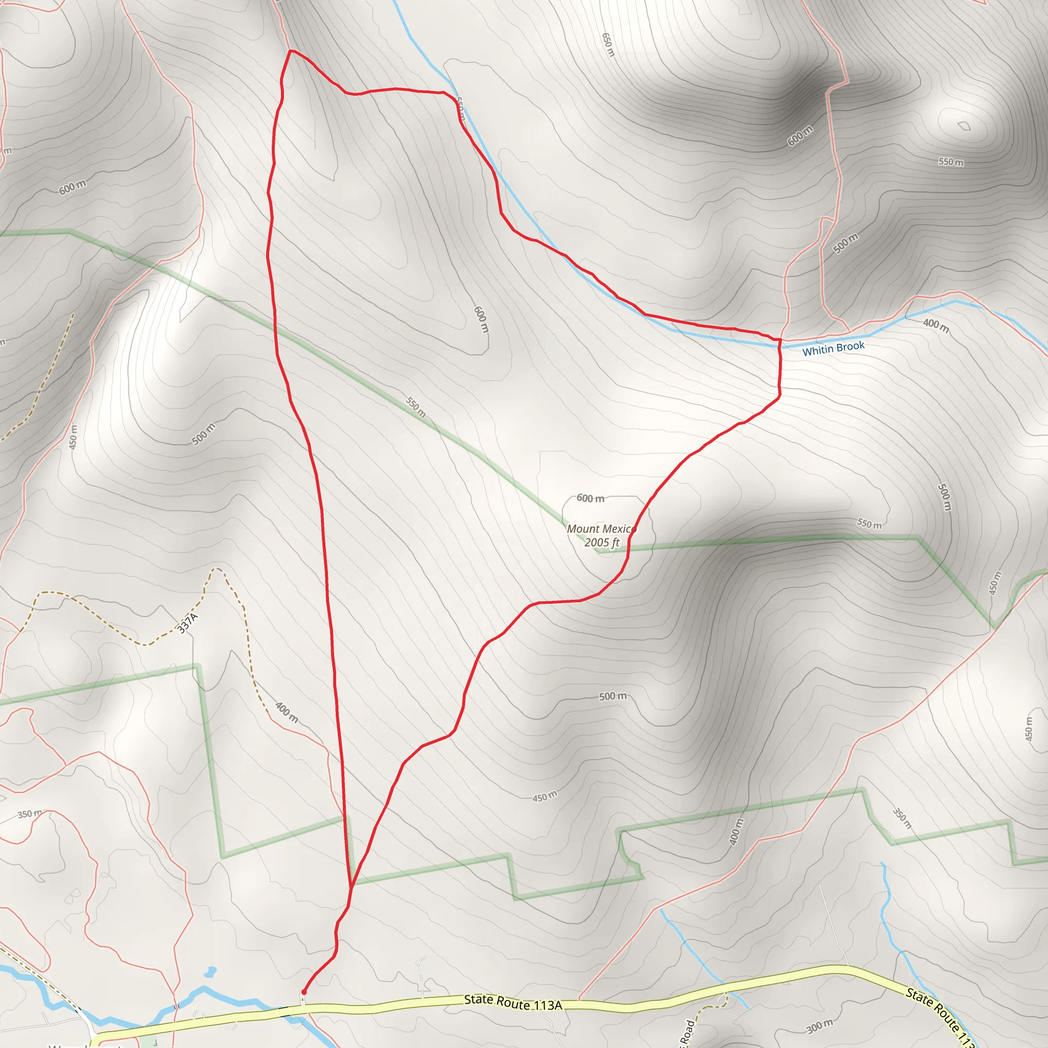 Mount Mexico Loop Trail mobile static map