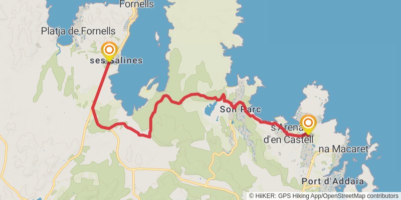 GR 223 - Cami de Cavalls stage 3 Map