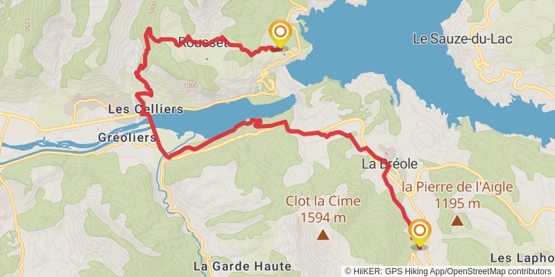 Lac de Serre-Ponçon stage 7 Map