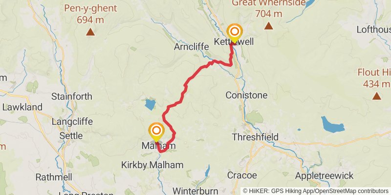Sea to Sea from Whitby to Morecambe stage 10 Map