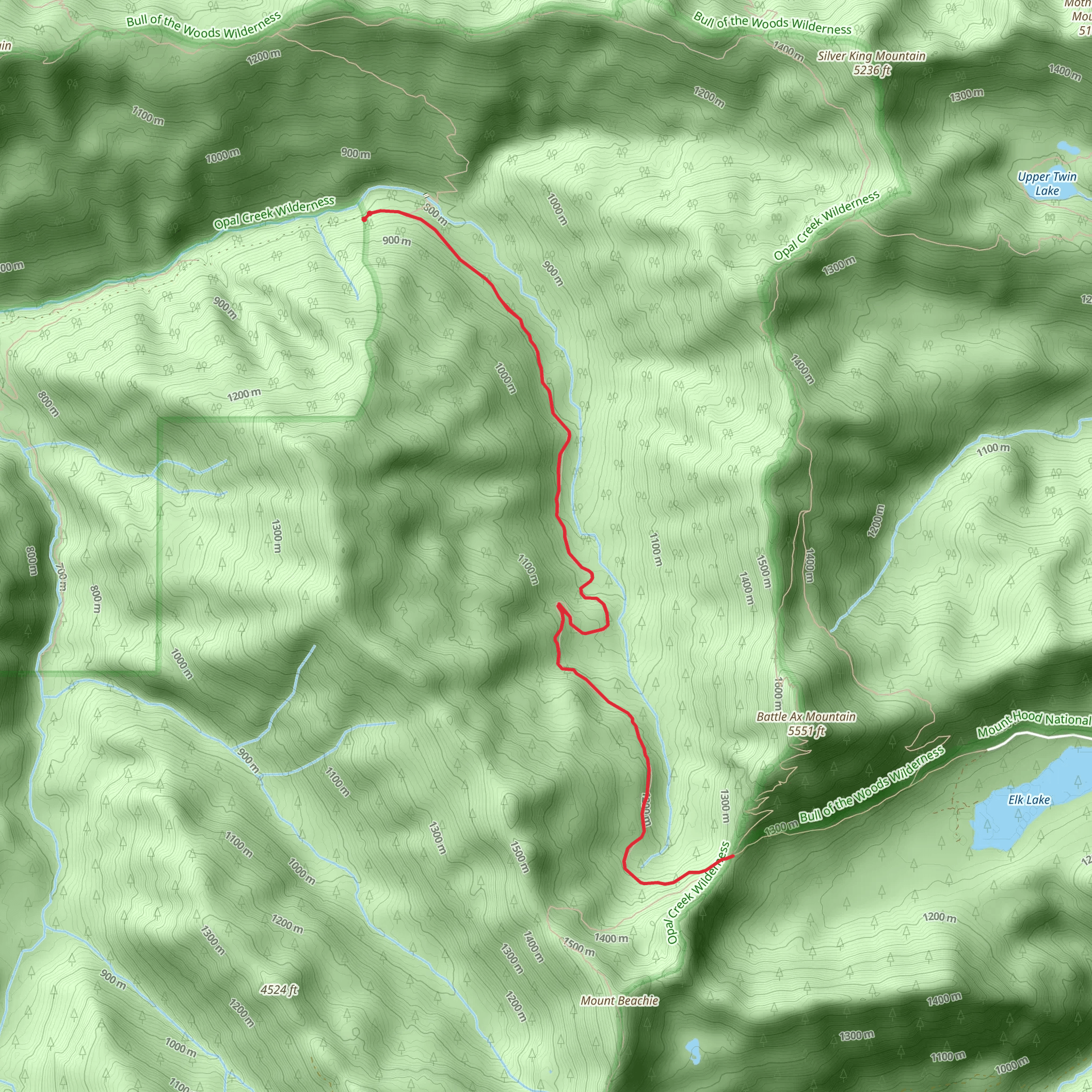 Battle Axe Creek Trail mobile static map