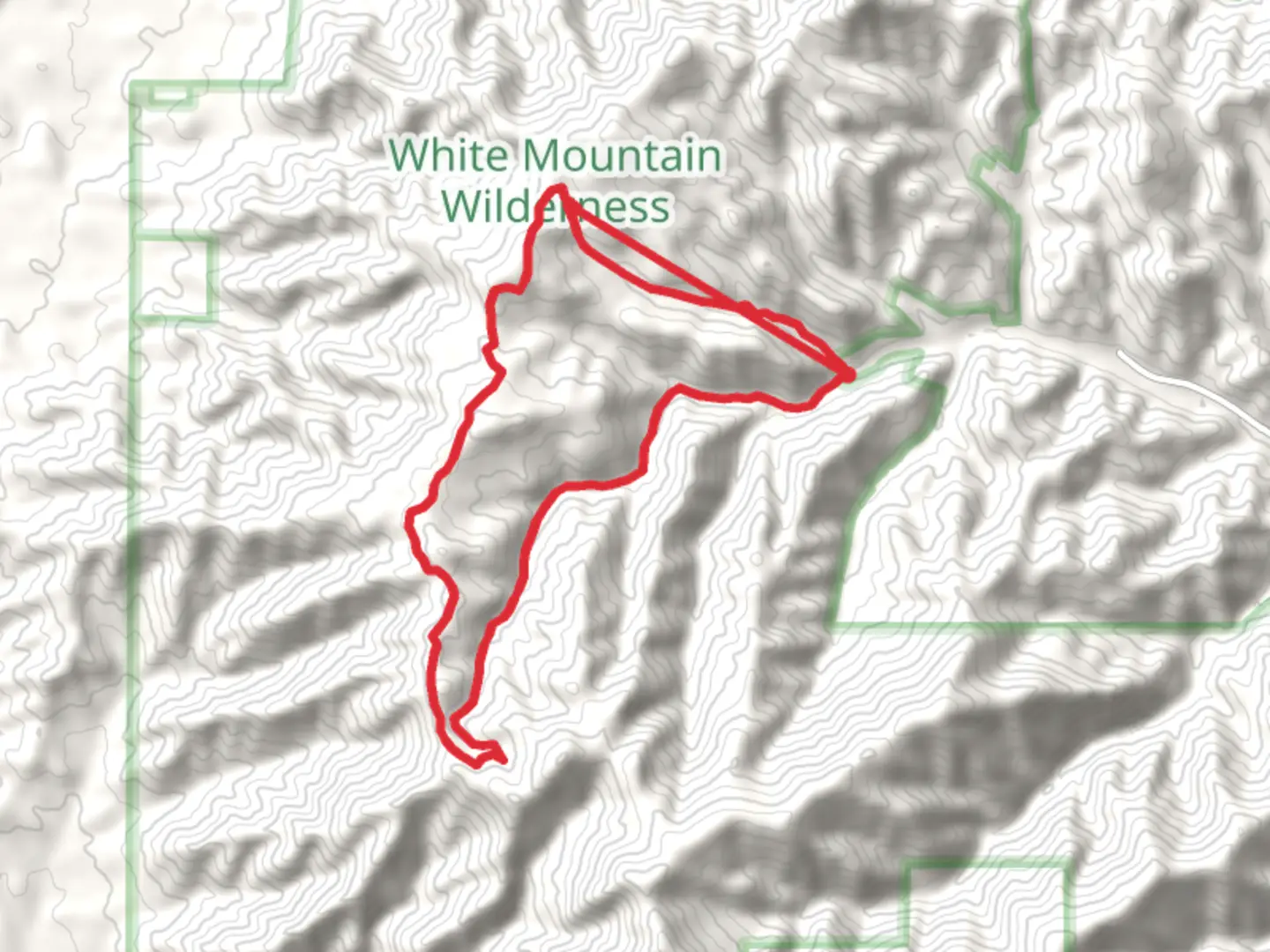 An image depicting the trail Argentina Canyon, Argentina Peak and Big Bonito Loop Trail and its surrounding area.