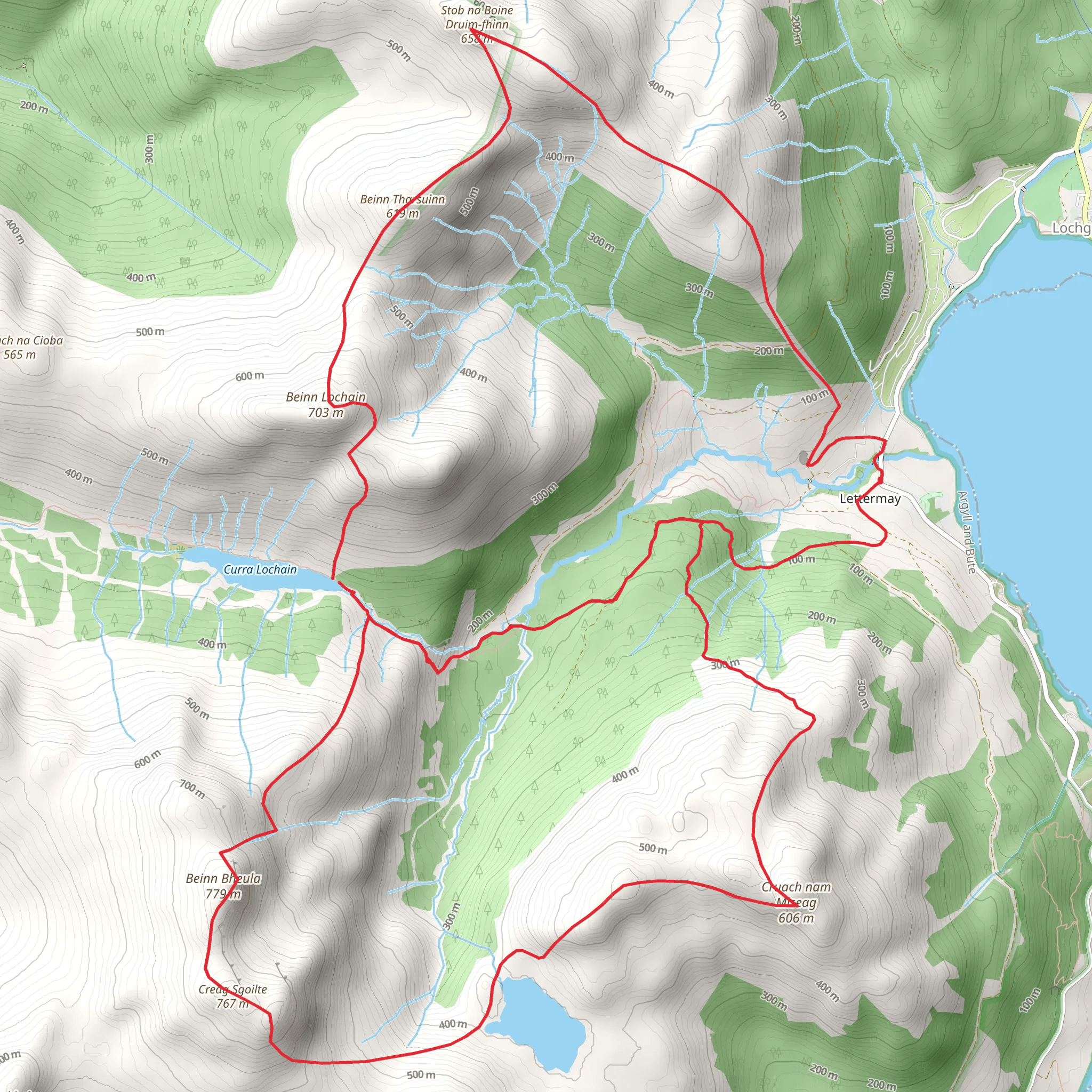 Beinn Bheula Loop mobile static map
