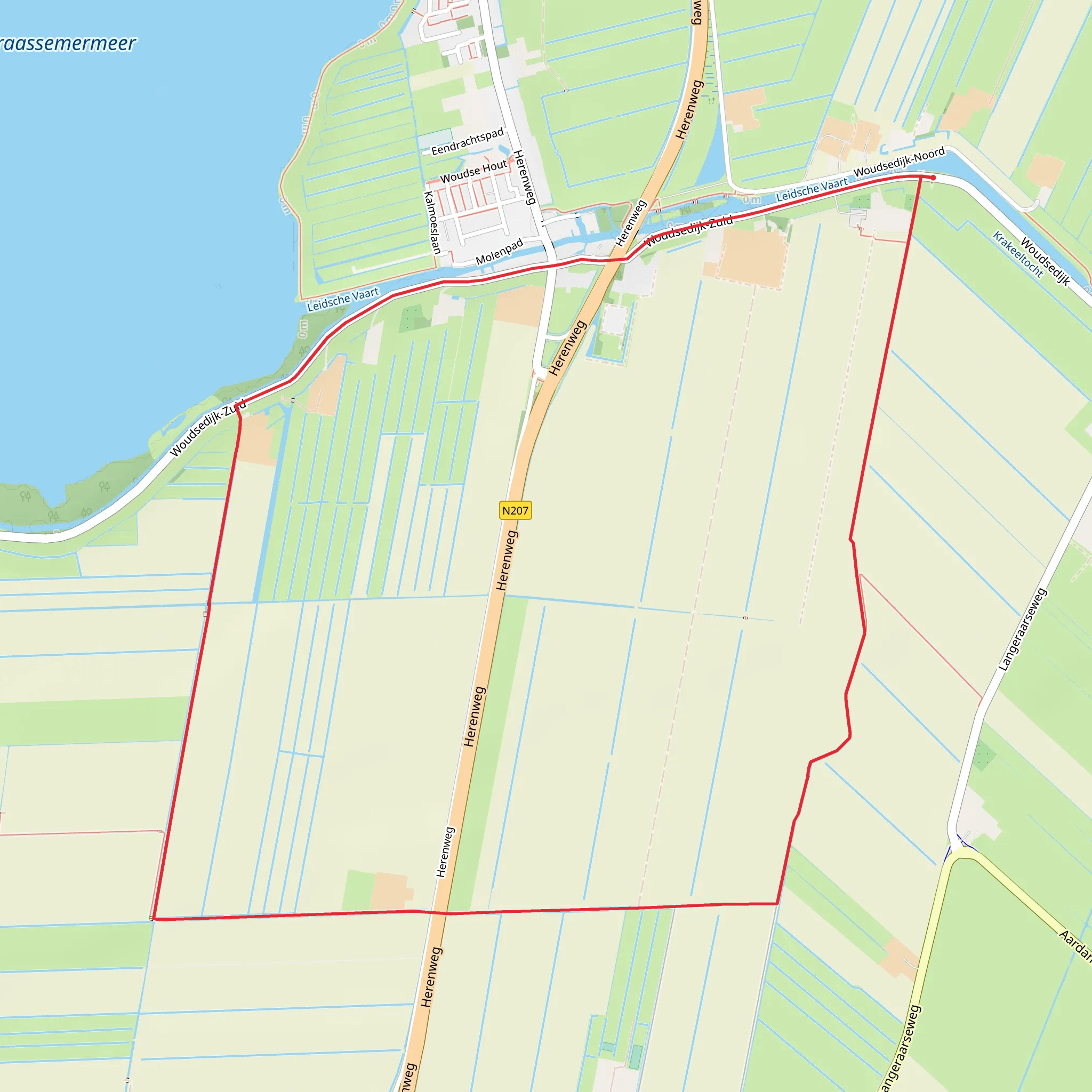 Krakeel Loop Route mobile static map