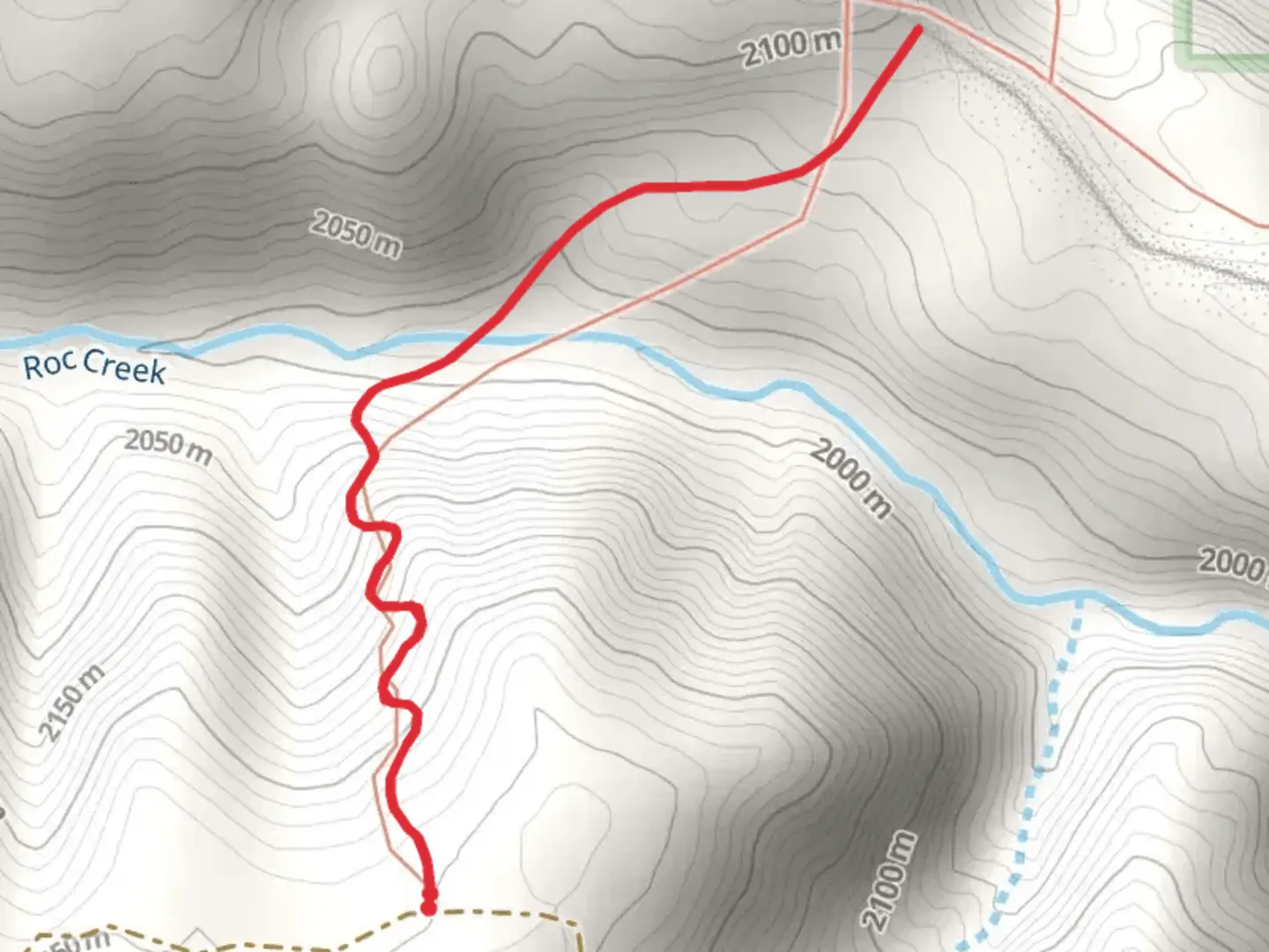 An image depicting the trail Roc Creek Trail and its surrounding area.