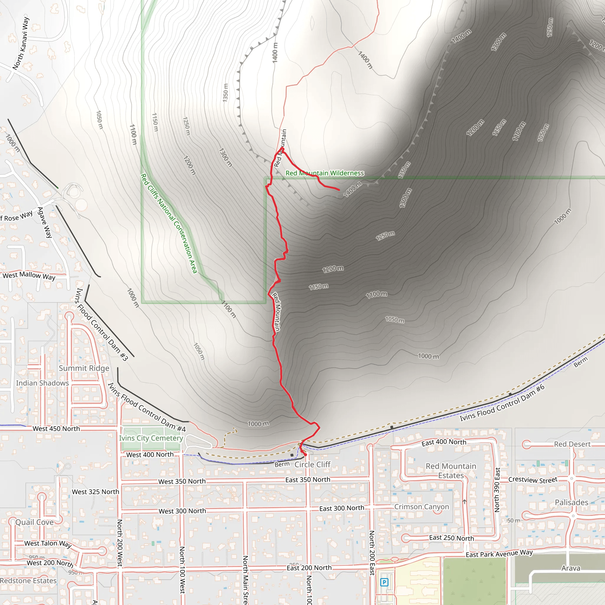 Red Mountain Trail mobile static map
