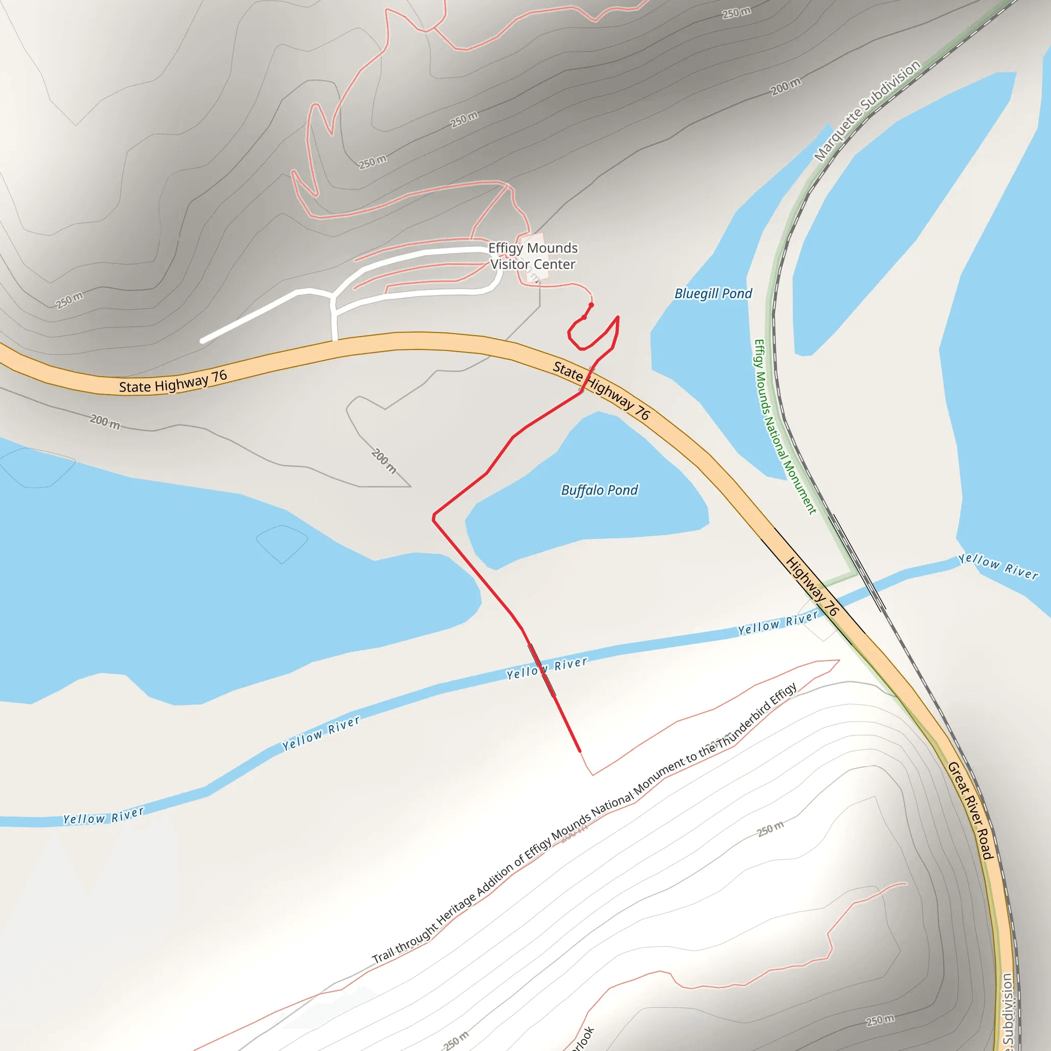 Buffalo Pond and Yellow River mobile static map