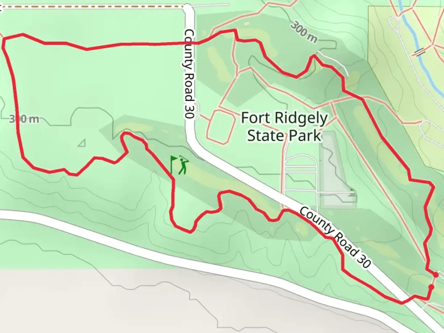An image depicting the trail Fairway and Upper Prairie Loop Trail and its surrounding area.