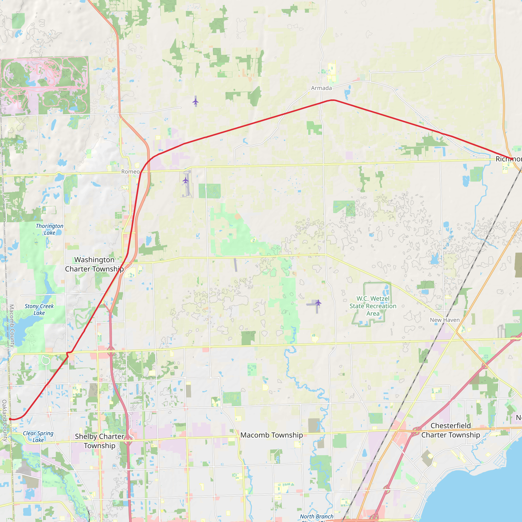 Macomb Orchard Trail mobile static map