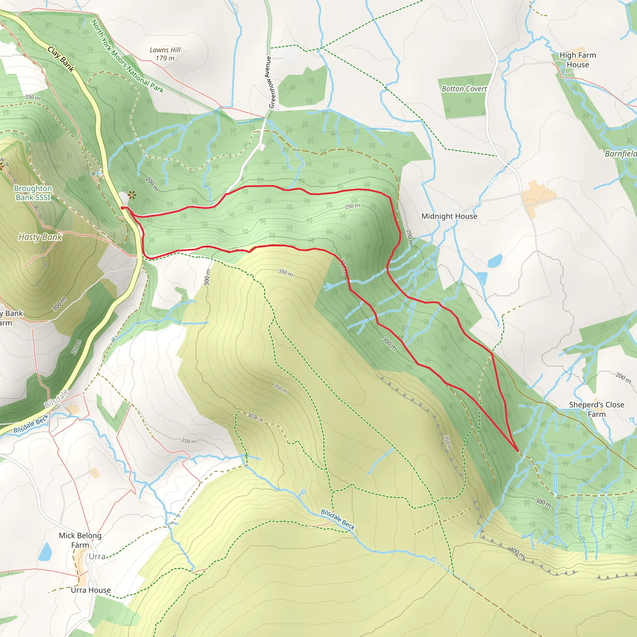Clay Bank and Greenhow Plantation Walk mobile static map