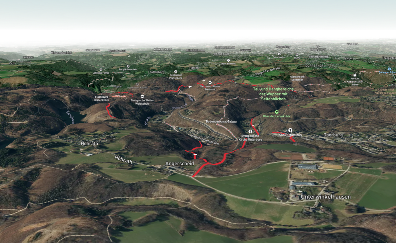 Strohnerhöh, H Lons Denkmal and Seilbahn Burg Loop