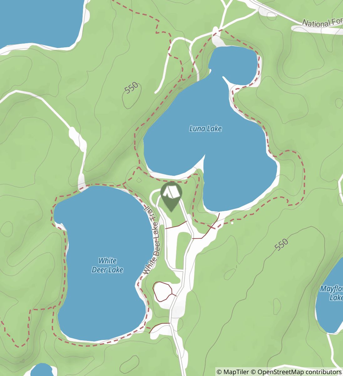 Luna White Deer Trail Wisconsin Food Stops, Shelters, Transport,