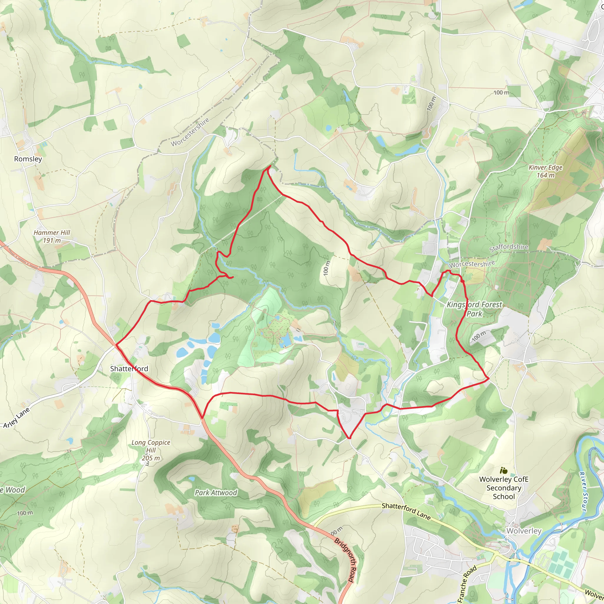 Shatterford Loop mobile static map