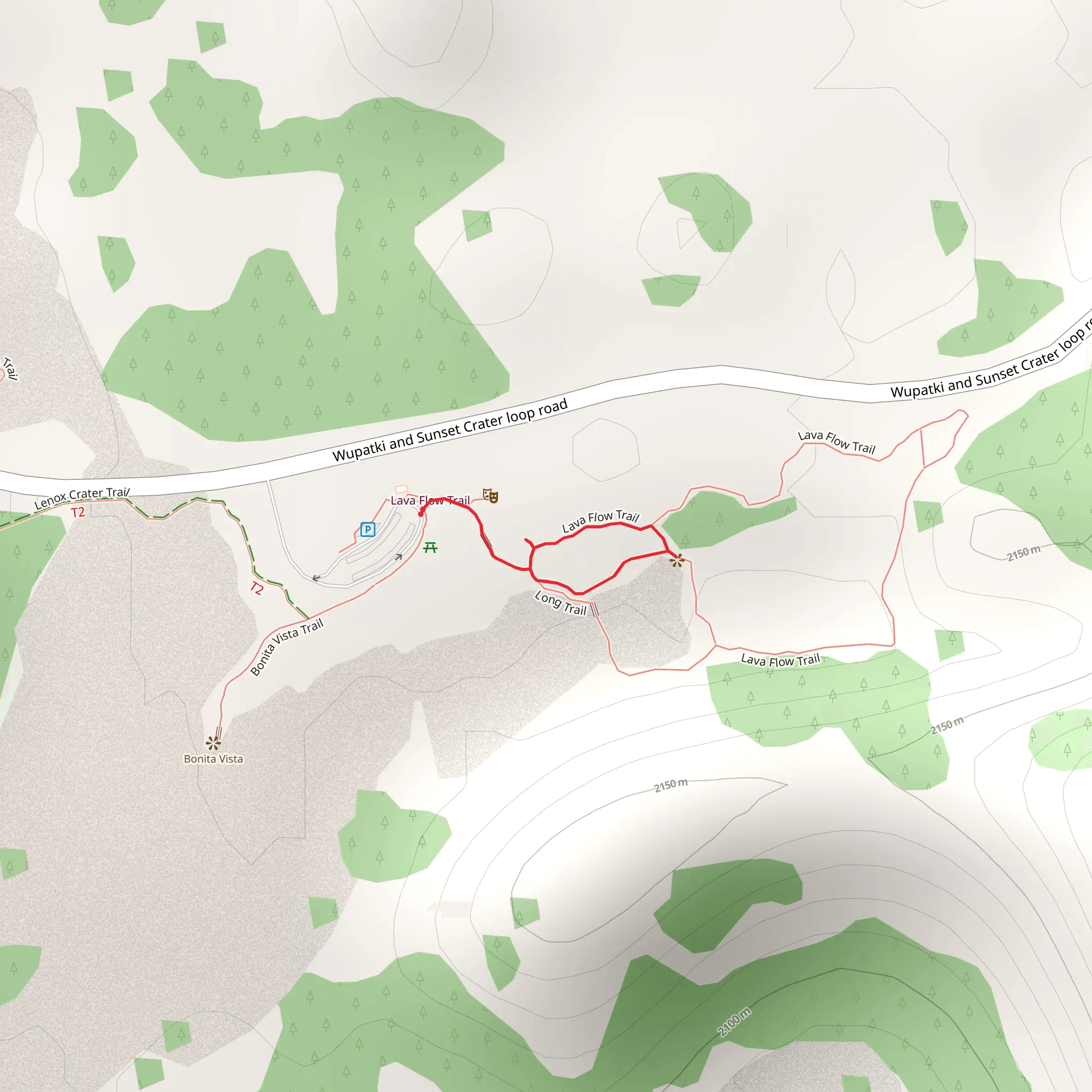 Lava Flow Loop Trail mobile static map