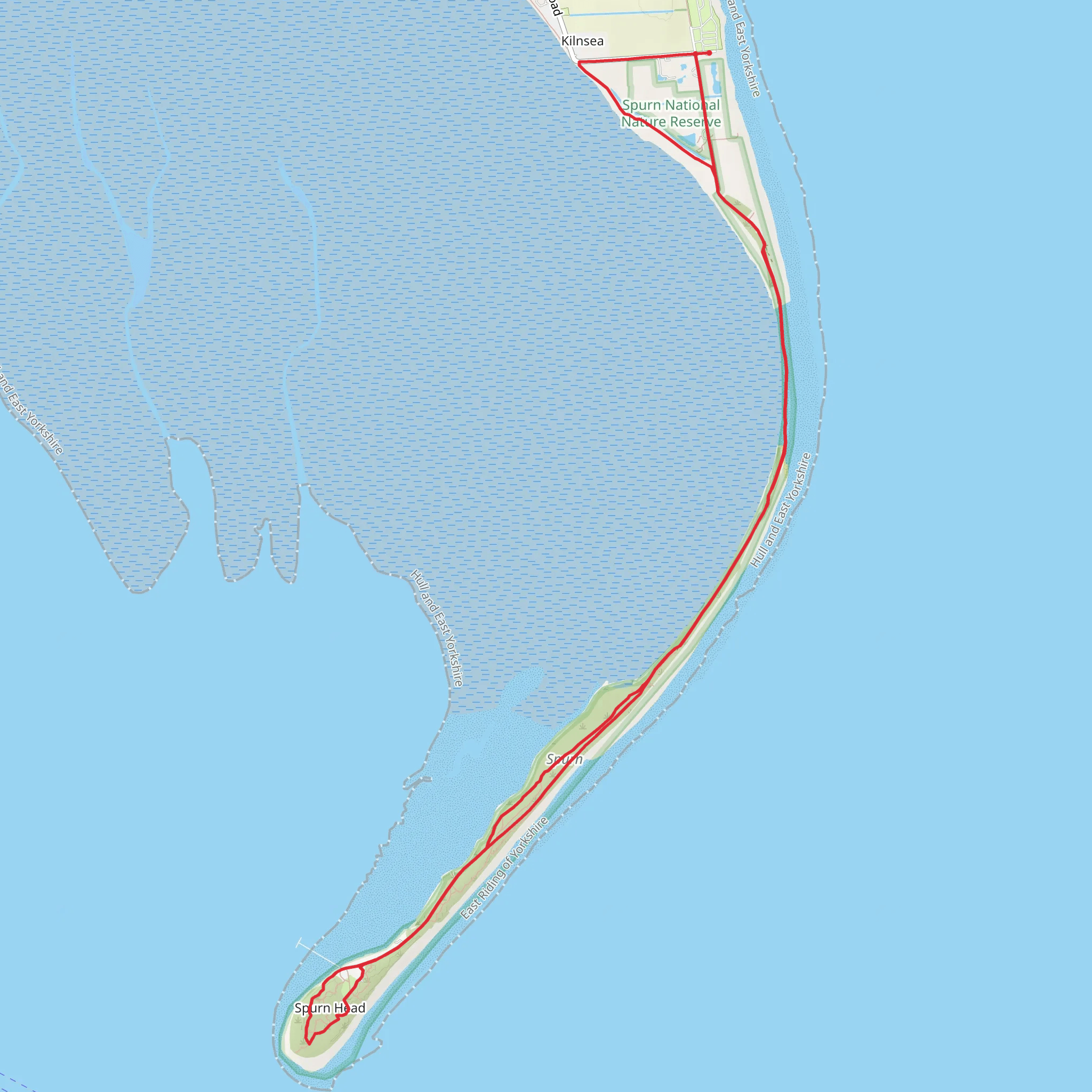 Spurn Head from Kilnsea mobile static map