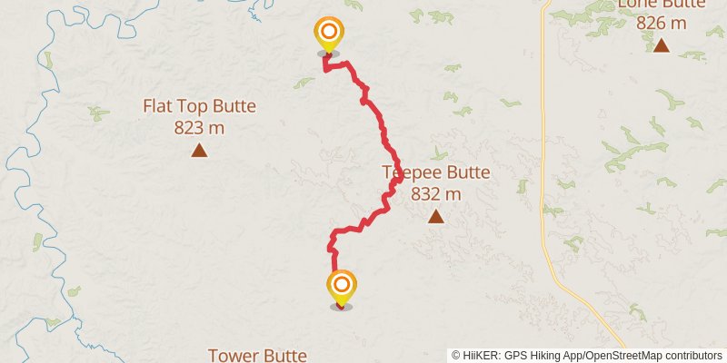 Maah Daah Hey Trail stage 10 Map