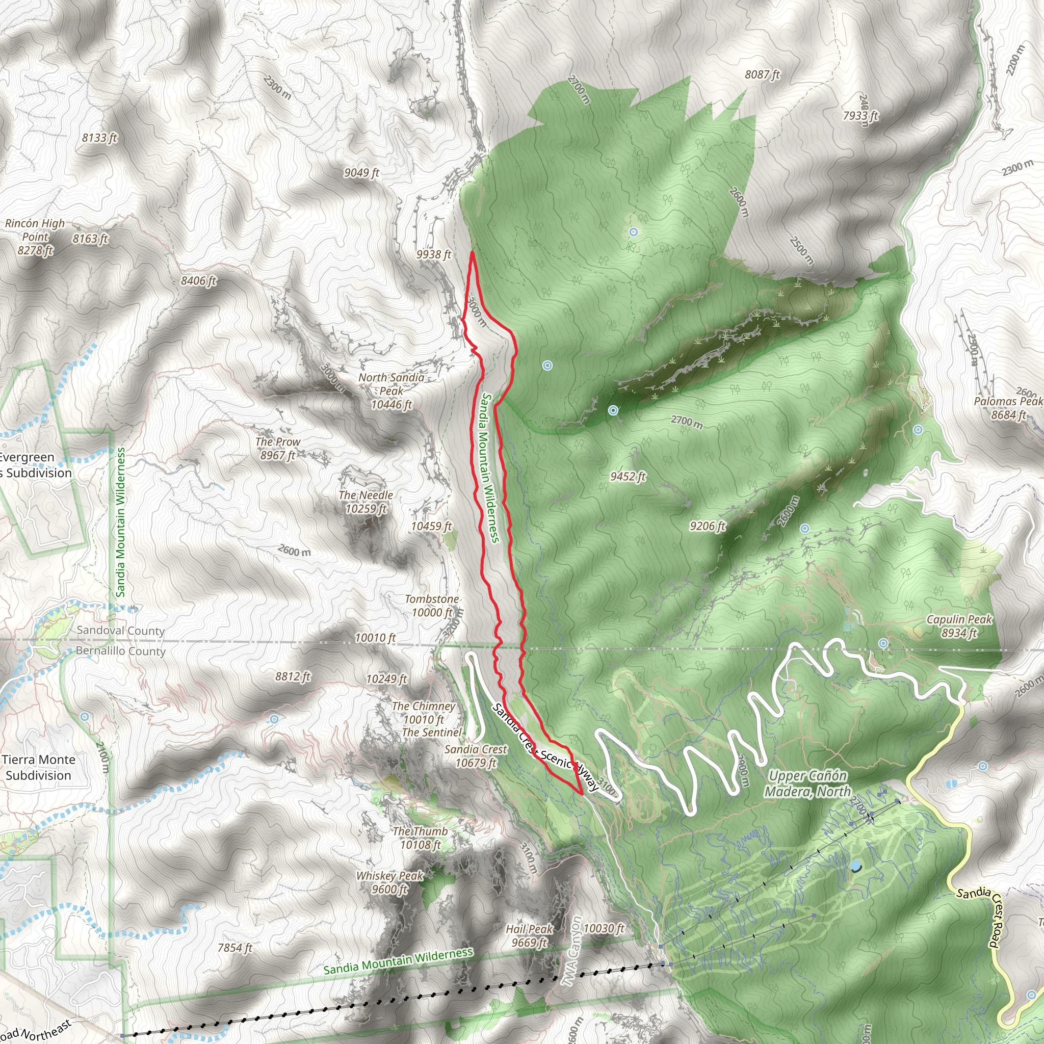 Survey Trail and Ellis Trail Loop mobile static map