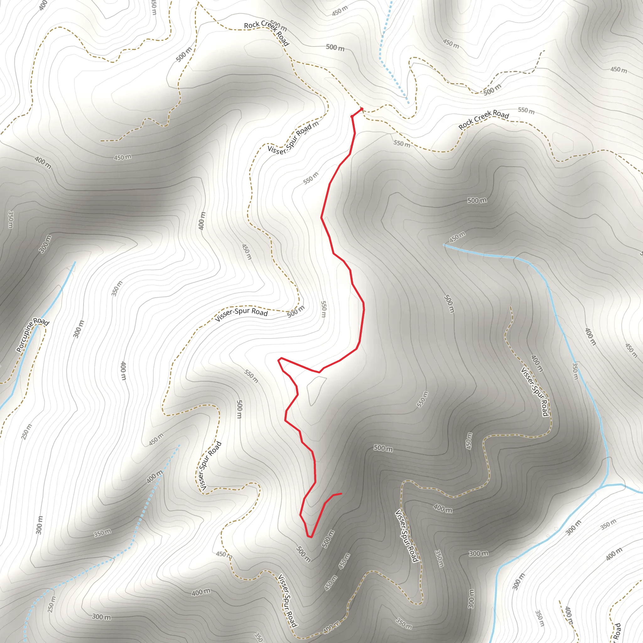 Upper Visser Road Trail mobile static map