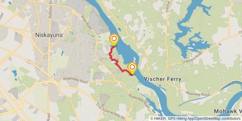 Mohawk-Hudson Bike-Hike Trail alt 1 Map