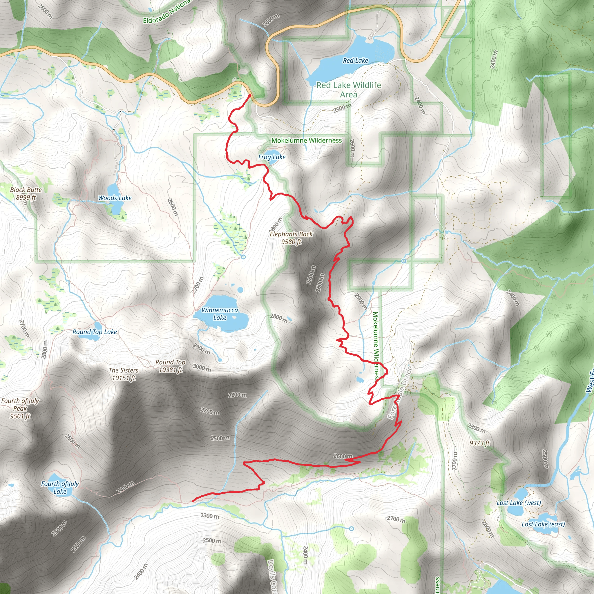 Summit City Trail and Pacific Crest National Scenic Trail mobile static map