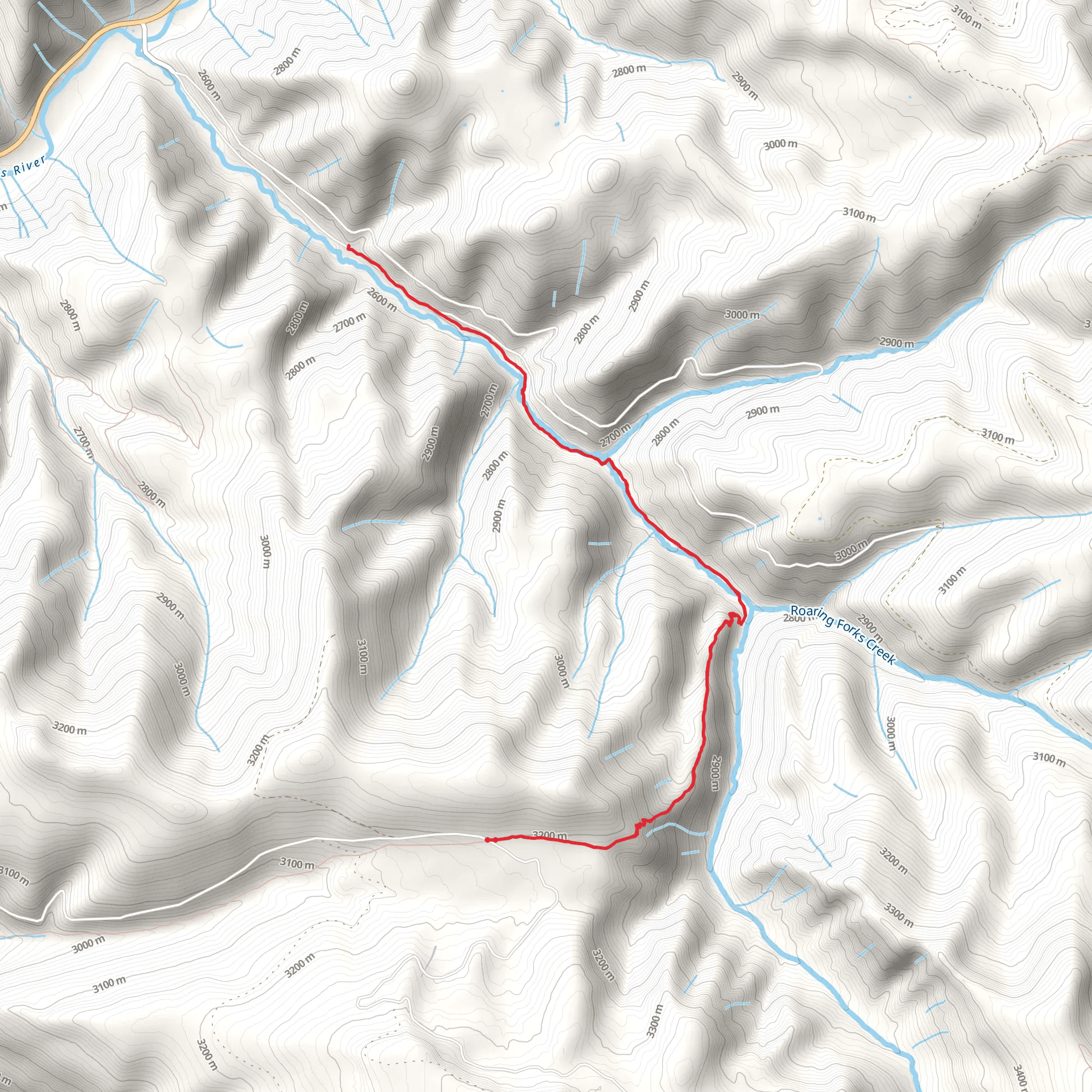 Rough Canyon Trail mobile static map