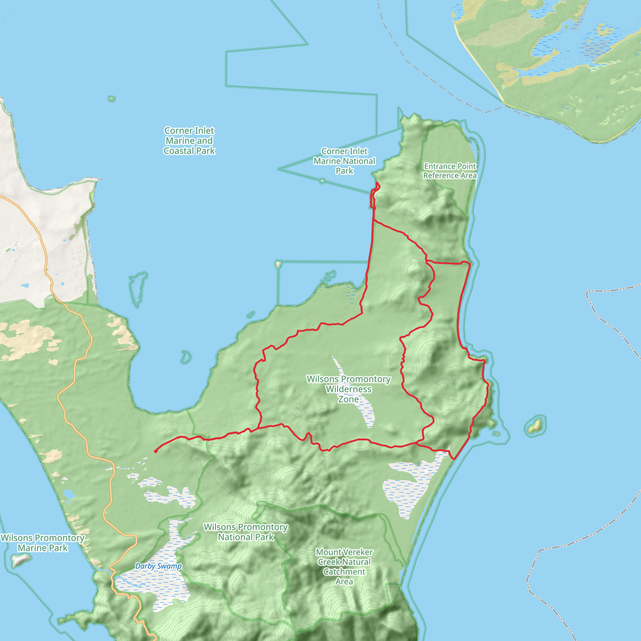 Wilsons Promontory - Northern Circuit mobile static map